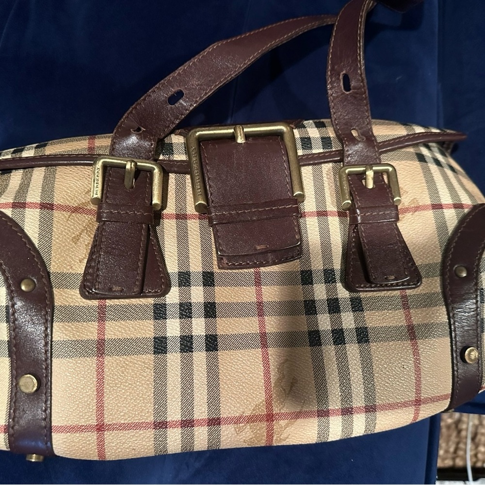 Vintage Burberry Haymarket Toblerone bag